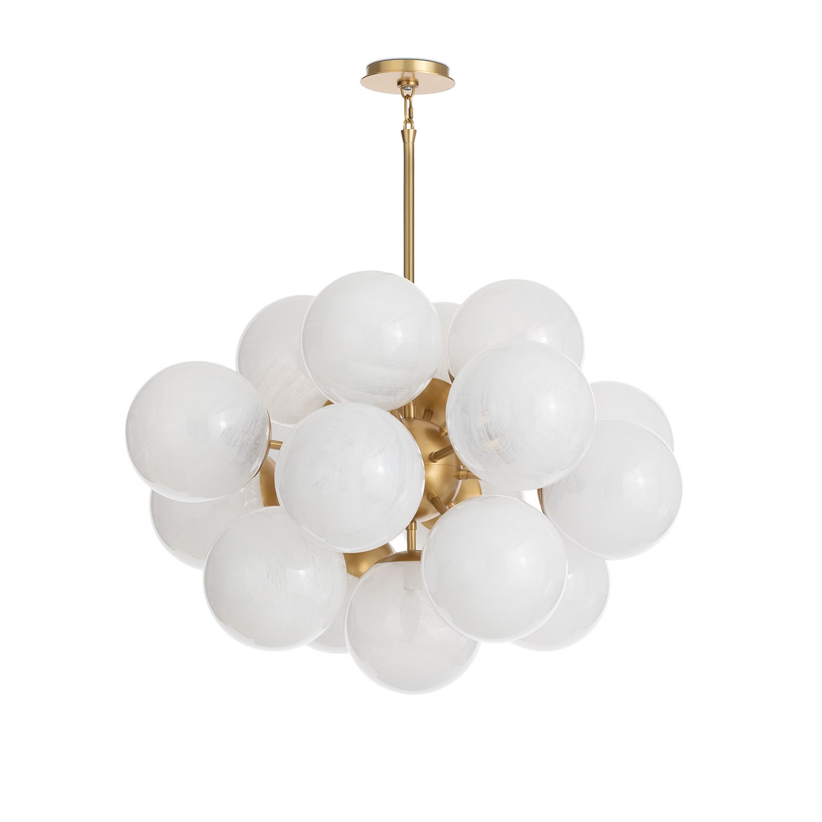 Shine Chandelier (Natural Brass with Swirl Glass) | Regina Andrew